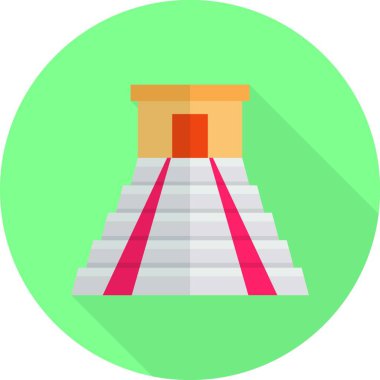 itza düz simge, vektör illüstrasyonu