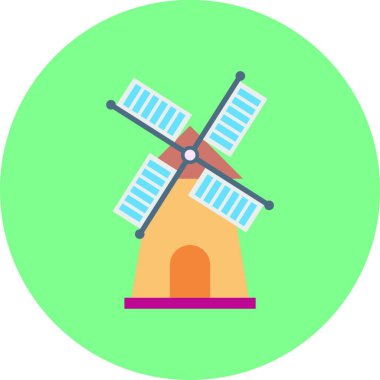 yel değirmeni web simge vektör çizim