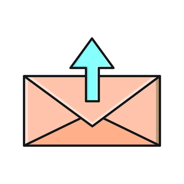 Envio Mail Ilustração Vetor Ícone Web — Vetor de Stock