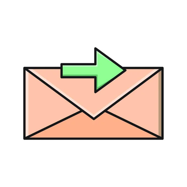 Enviar Ícone Mail Ilustração Vetorial Design Simples — Vetor de Stock