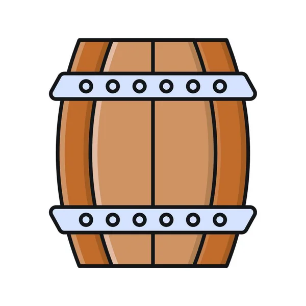 Barrel Icon Vector Illustration Simple Design — Stock Vector