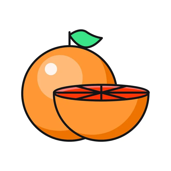 Ikon Oranye Gambar Vektor Desain Sederhana - Stok Vektor