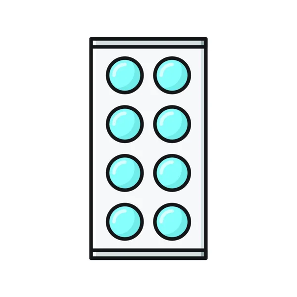 Tabletas Icono Vector Ilustración Diseño Simple — Vector de stock