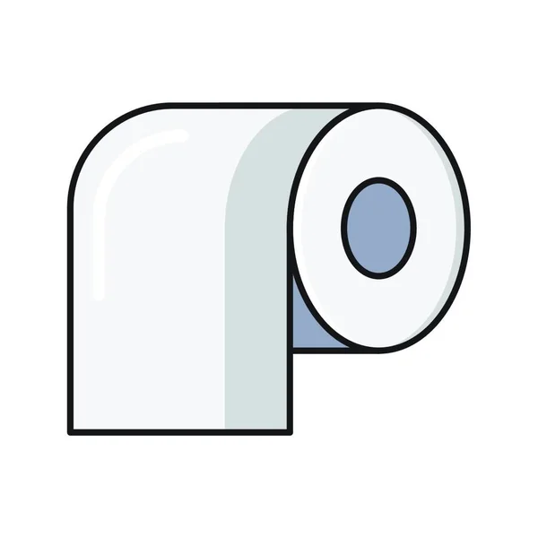 Ikona Papieru Toaletowego Wektor Ilustracja Prosta Konstrukcja — Wektor stockowy