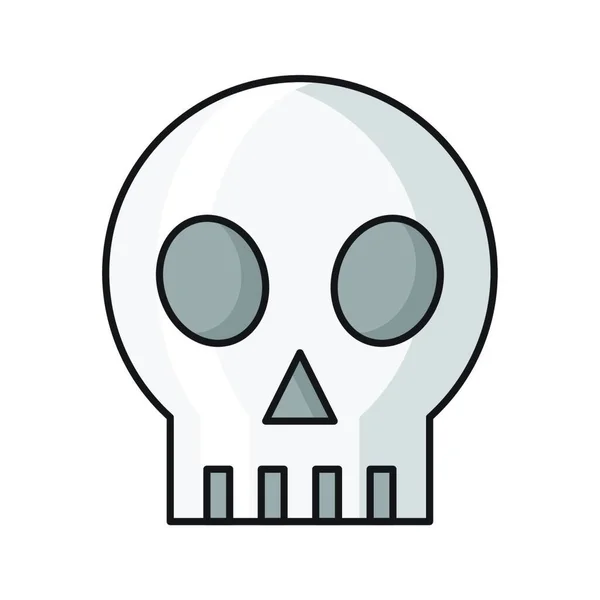 Skull Icon Vector Illustration Simple Design — Stock Vector