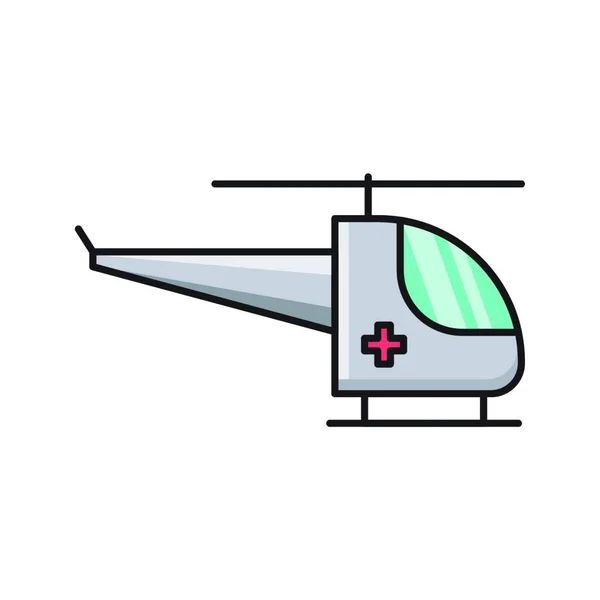 Helicopter Web Icon Vector Illustration — Stock Vector