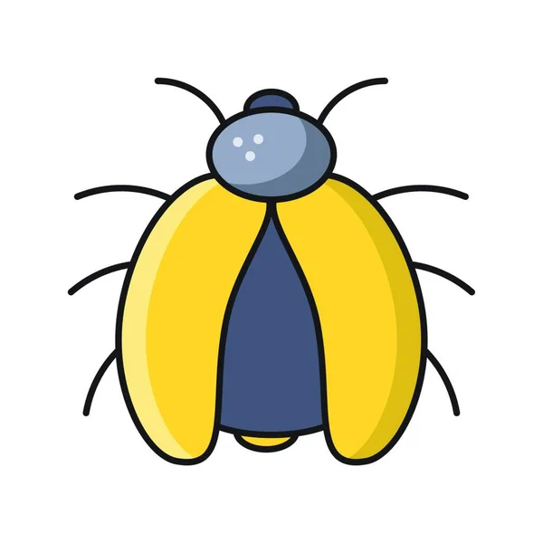 Bug Icon Vector Illustration Simple Design — Stock Vector