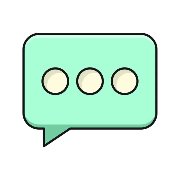 Burbuja Icono Chat Vector Ilustración Diseño Simple — Vector de stock