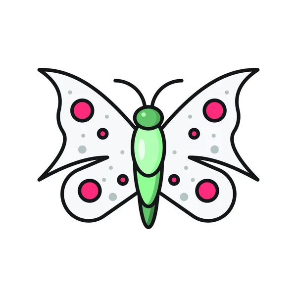 Mariposa Icono Vector Ilustración — Vector de stock