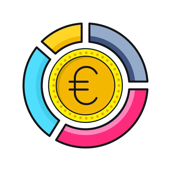 Euroérme Ikon Vektor Illusztráció — Stock Vector