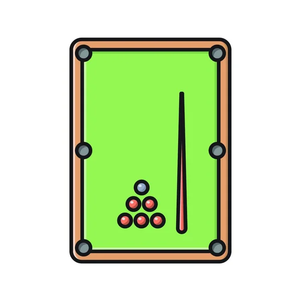Snooker Icon Vector Illustration — Vettoriale Stock