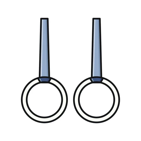 Pierścienie Crossfit Ikona Wektor Ilustracja — Wektor stockowy