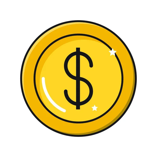 Münzen Web Icon Vektorillustration — Stockvektor