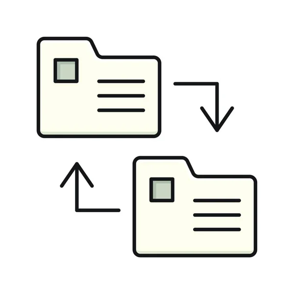 Dateifreigabe Symbol Vektor Illustration — Stockvektor
