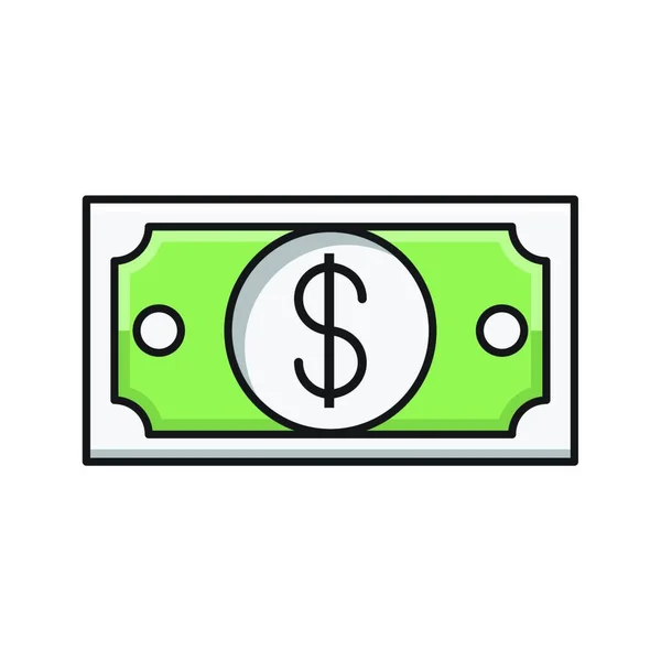 Dollar Banknote Icon Vector Illustration — Vetor de Stock