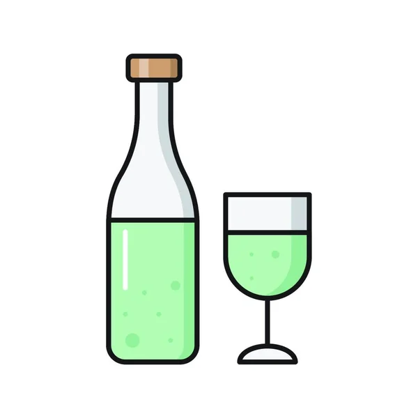 Icono Bebida Vector Ilustración — Archivo Imágenes Vectoriales