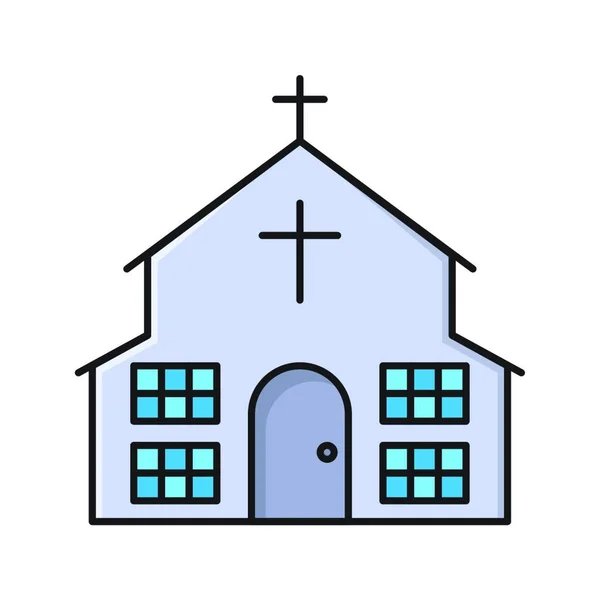 Katolikus Templom Web Ikon Vektor Illusztráció — Stock Vector