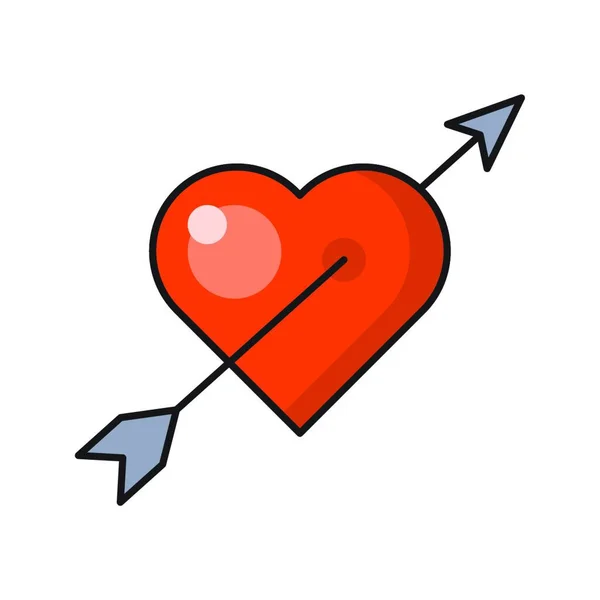 Corazón Icono Web Vector Ilustración — Vector de stock