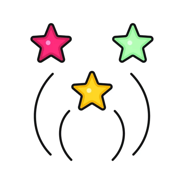 Estrelas Web Ícone Vetor Ilustração — Vetor de Stock