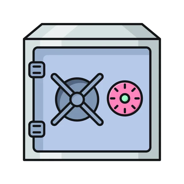 Caja Seguridad Icono Vector Ilustración — Vector de stock