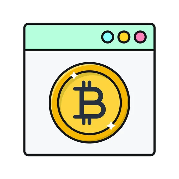 Bitcoin Icon Vector Illustration — Stock Vector