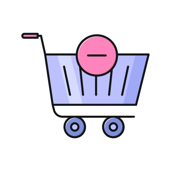 Shopping Trolley Icon Vector Illustration — Stock Vector