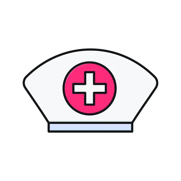 Krankenschwestermütze Symbol Vektor Illustration — Stockvektor