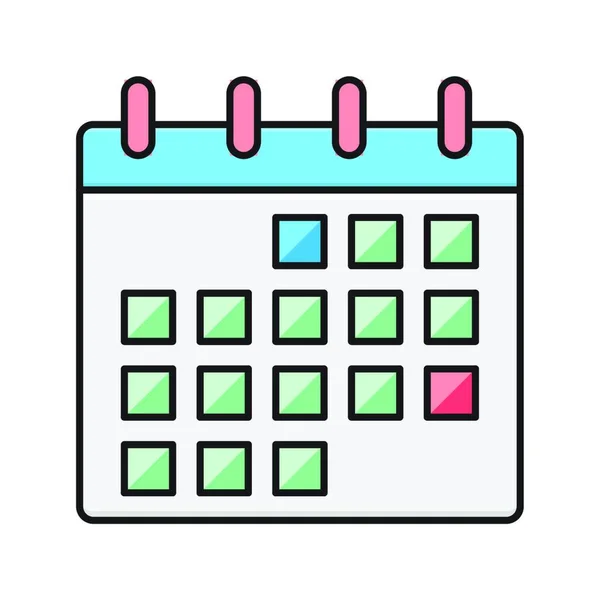 Kalender Web Icon Vektor Illustration — Stockvektor