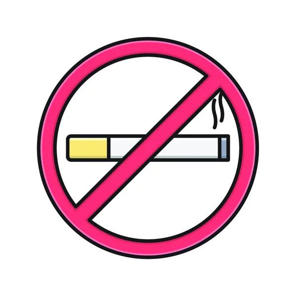 Rauchverbotsschild Zigarettenlogo — Stockvektor