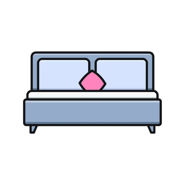 Bed Icon Vector Illustration — Stock Vector