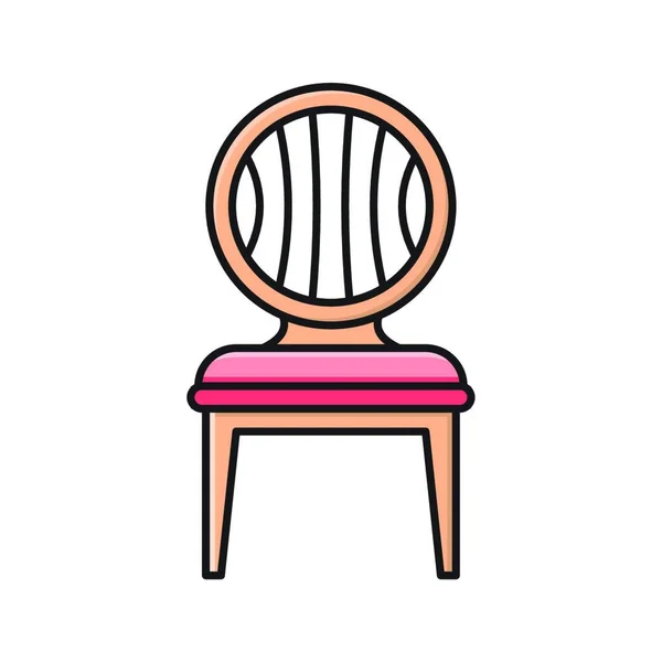 Cadeira Ícone Vetor Ilustração —  Vetores de Stock