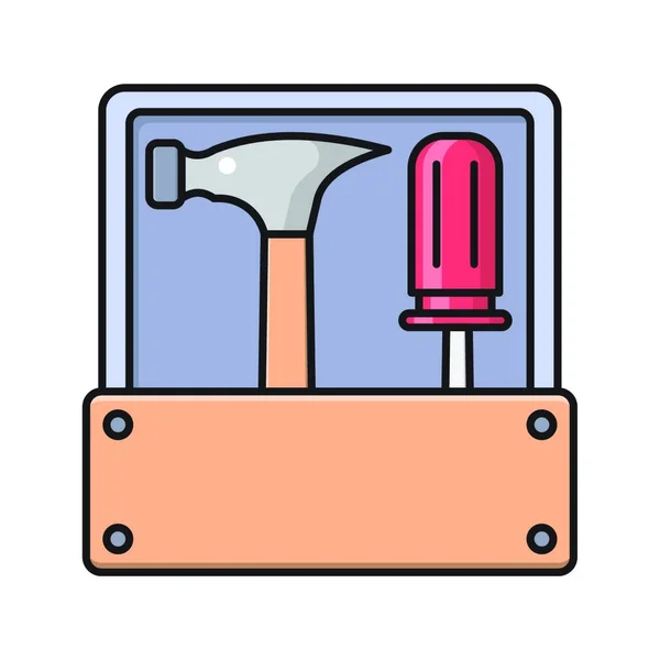 Werkzeuge Box Symbol Vektor Illustration — Stockvektor