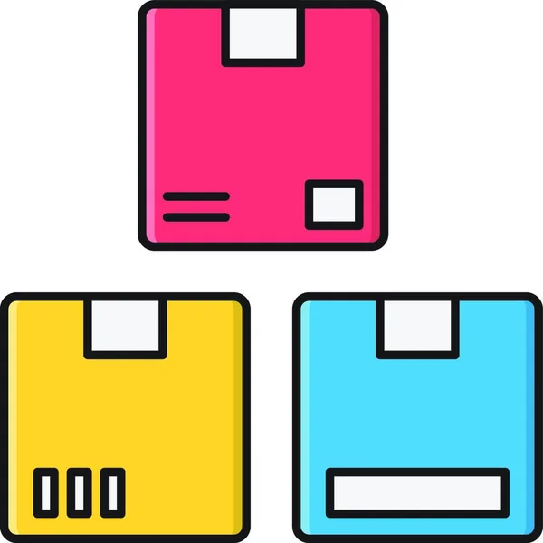 Packages Icon Vector Illustration — Image vectorielle