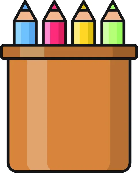 Pencils Icon Vector Illustration — Stock Vector