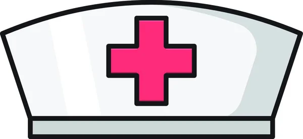 Krankenschwestermütze Symbol Vektor Illustration — Stockvektor