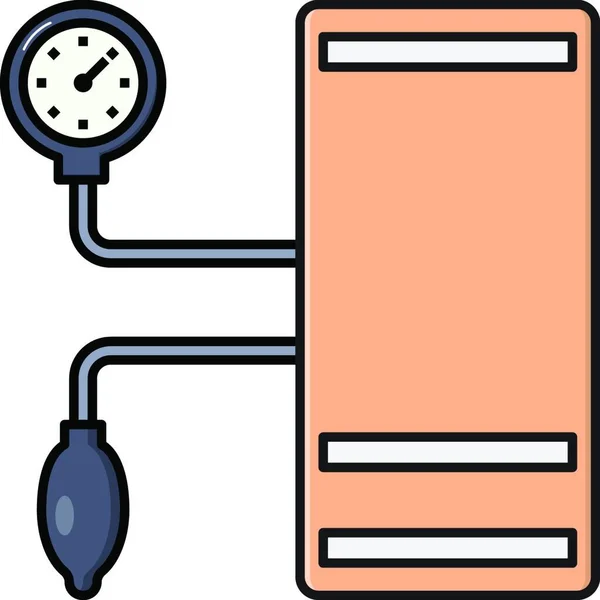 Blutdruck Maschine Symbol Vektor Illustration — Stockvektor