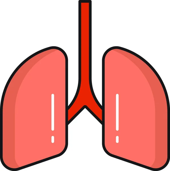 Lungs Icon Vector Illustration — Stock Vector