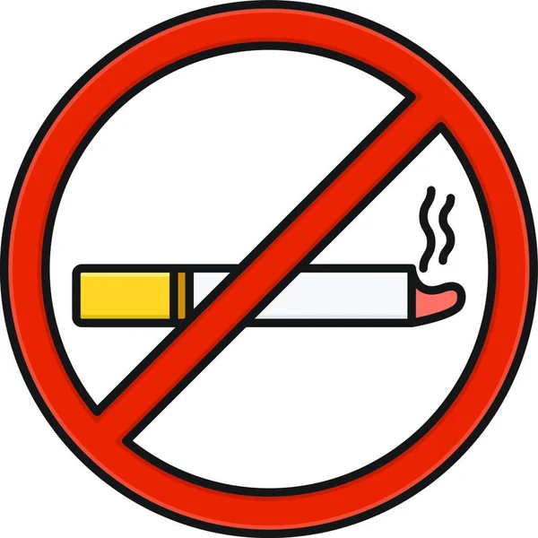 Nessun Fumatore Icona Vettoriale Illustrazione — Vettoriale Stock