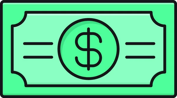 Cash Web Icon Vector Illustration — Stock Vector