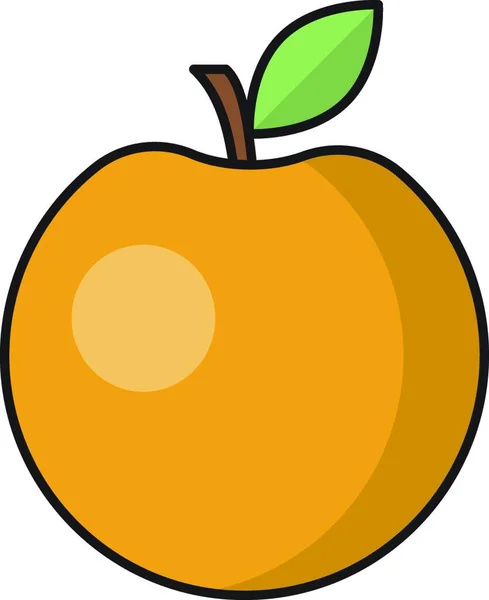 Fruit Icône Plate Illustration Vectorielle — Image vectorielle
