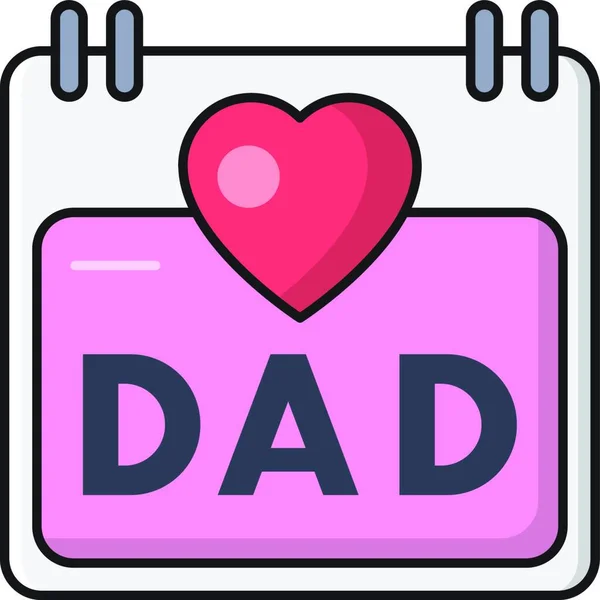 Father Day Flat Icon Vector Illustration — Stock Vector