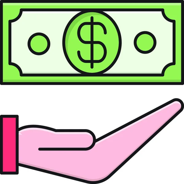 Money Flaches Symbol Vektorillustration — Stockvektor