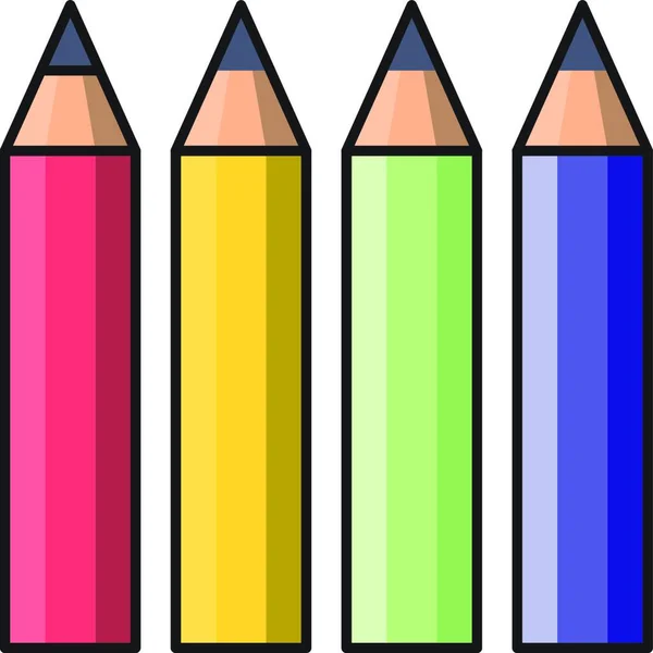 Farben Flaches Symbol Vektorillustration — Stockvektor