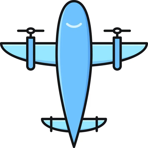 Uçak Simgesi Vektör Çizimi — Stok Vektör