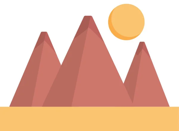 Pyramid Flat Icon Vector Illustration — Stock Vector