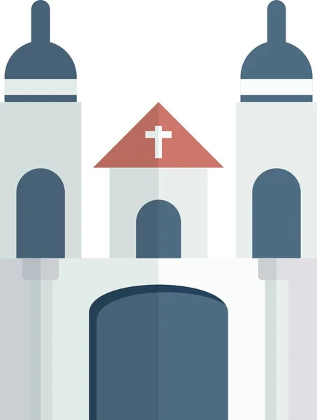 Chiesa Icona Web Vettoriale Illustrazione — Vettoriale Stock
