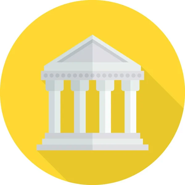 Athens Parthenon Simple Vector Icon — Stock Vector