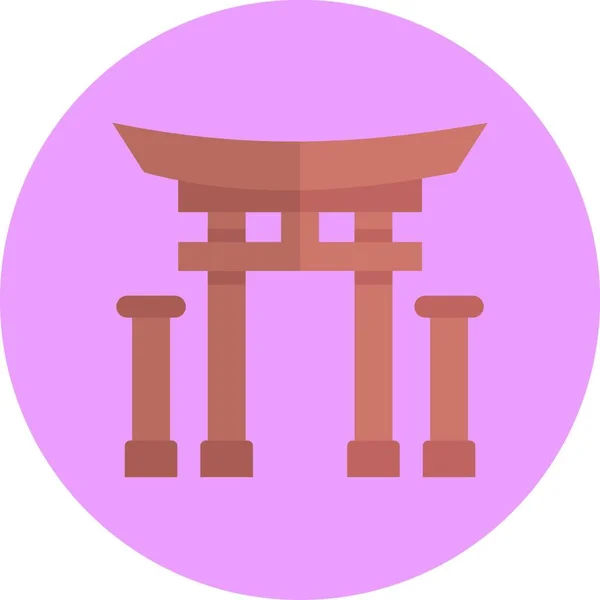 Японская Веб Иконка Векторная Иллюстрация — стоковый вектор