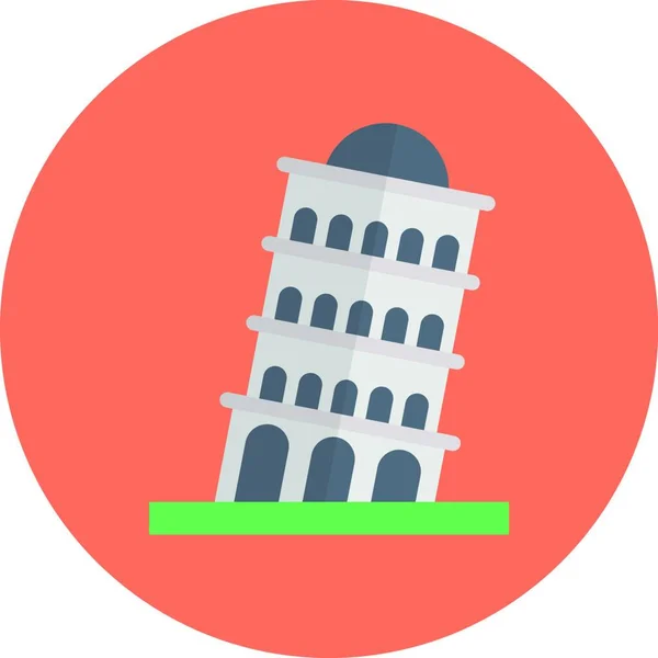 Torre Pisa Icono Vector Simple — Archivo Imágenes Vectoriales