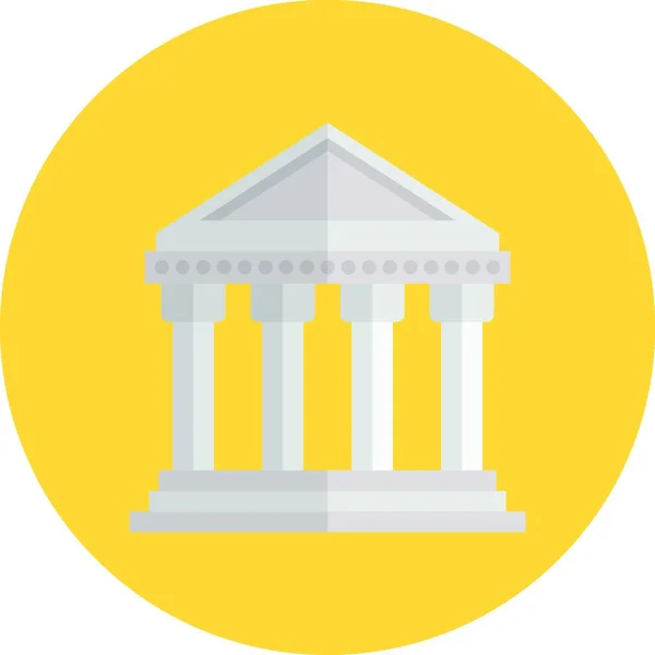 Columnas Atenas Icono Vector Simple — Vector de stock